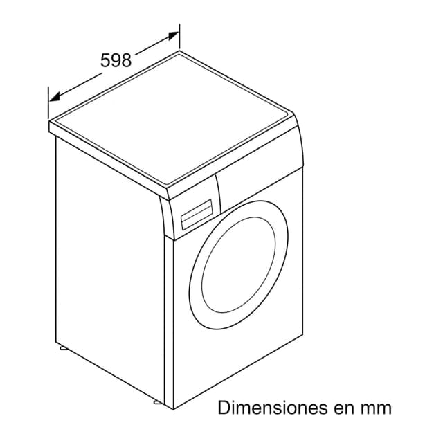 Detalle 2 de Lavadora Bosch WUU28T8XES EcoSilence de 8 kg y 1.400 rpm (reacondicionada Grado B)