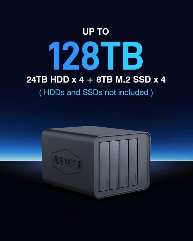 Thumbnail 6 de TERRAMASTER D8 Hybrid HDD NVMe Enclosure USB 3.2 Gen 2 da 8 alloggiamenti (tipo C) con supporto RAID 0/1/JBOD