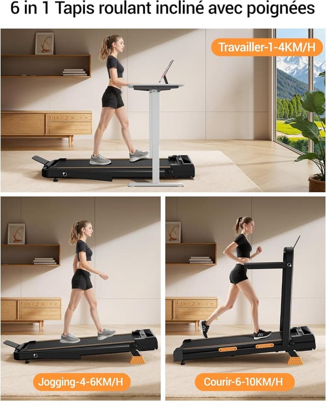 Thumbnail 3 de LONTEK Tapis de marche 6 en 1 pliable inclinable