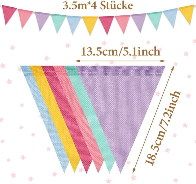 Detalle de Alintor outdoor waterproof bunting 48 flags