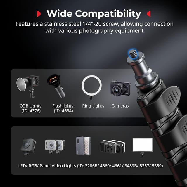 Thumbnail 1 de SMALLRIG 5475 treppiede per luci 190 cm pieghevole