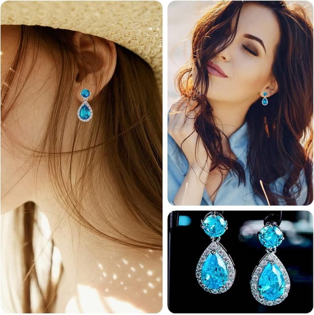 Thumbnail 4 de VONSSY Drop Dangle Earrings 18k gold plated