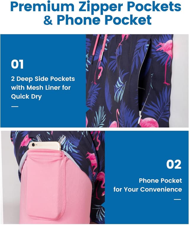 Thumbnail 2 de Herren Badehose Kompression 2in1