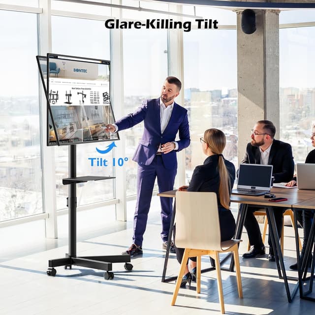 Detalle 2 de BONTEC Mobile TV Stand 23–60in 25kg