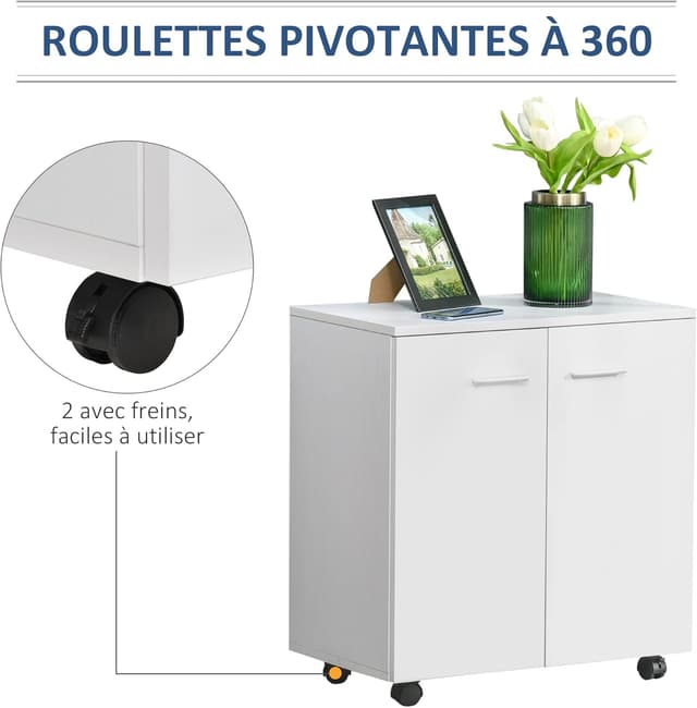 Detalle 1 de HOMCOM buffet rangement 60 x 35 x 65 cm