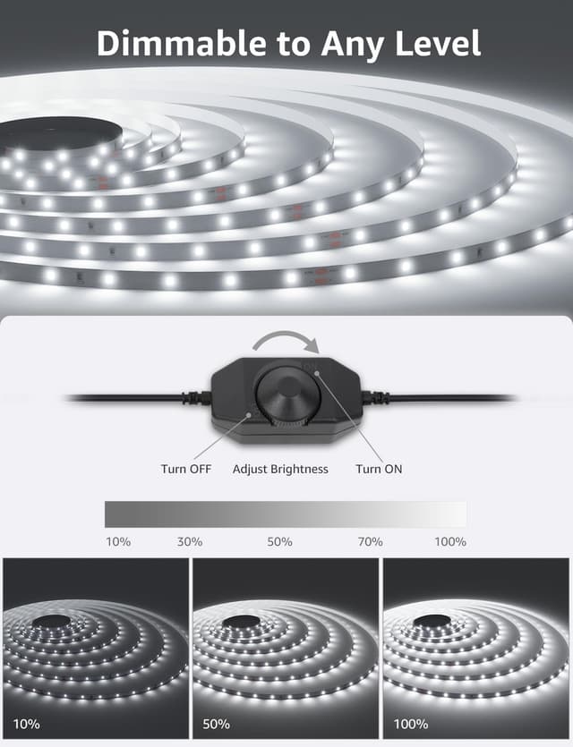 Detalle 2 de Lepro Tira LED 10M Blanca Fría 6000K
