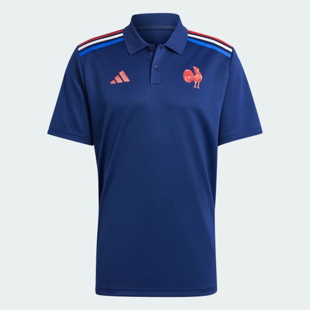 Detalle 2 de Polo primera equipación Francia Rugby Supporter Adidas (azul)
