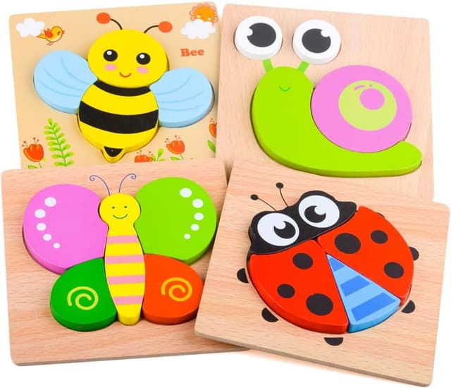 Imagen de Holzpuzzle Ab 1 2 Jahr Montessori en OfertitasTOP