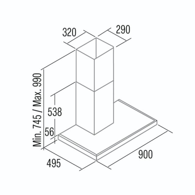 Detalle 2 de Cata LEGEND 9010 X Campana decorativa 6 velocidades 🏠