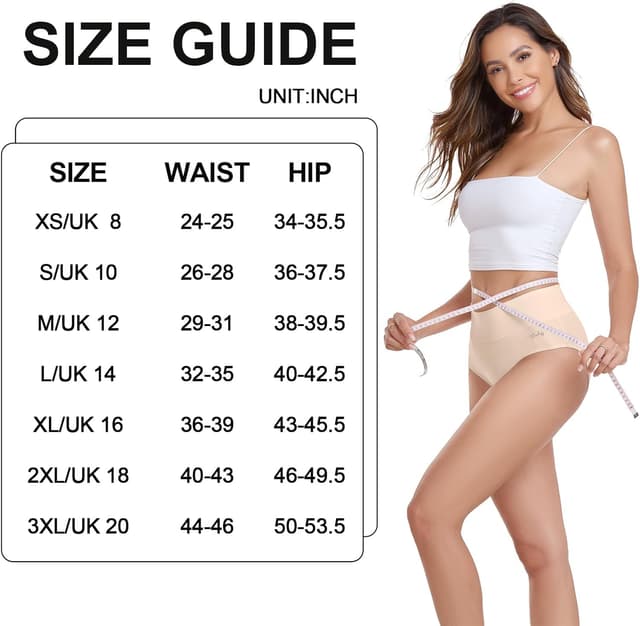 Detalle de coskefy High Waisted Cotton Knickers 5 Pack