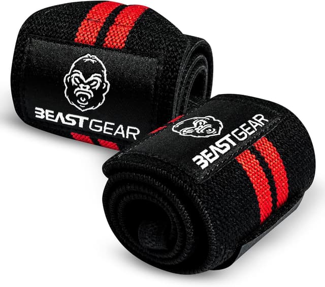 Thumbnail 6 de Beast Gear 20" Cotton Weight Lifting Wrist Supports Wraps with Thumb Loop
