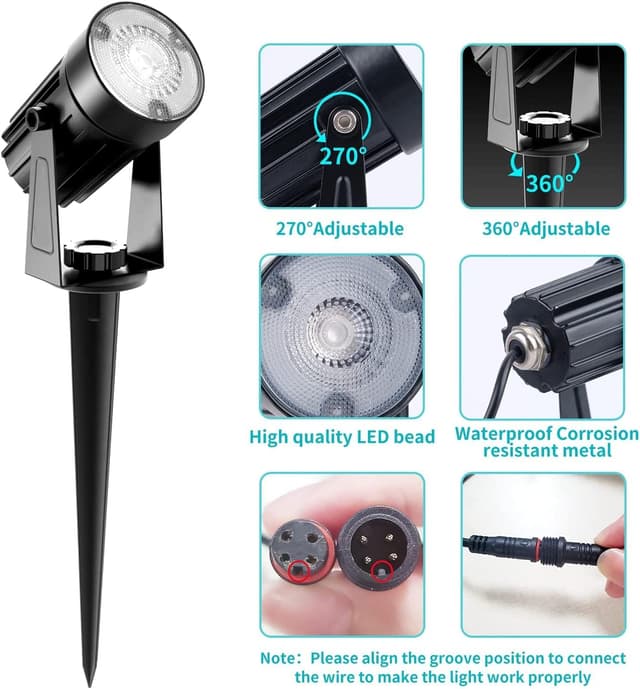 Detalle de T-SUNUS Gartenstrahler Solar RGB – Solarlampen für außen mit RGB Farbwechsel, IP65 und 6 Farben