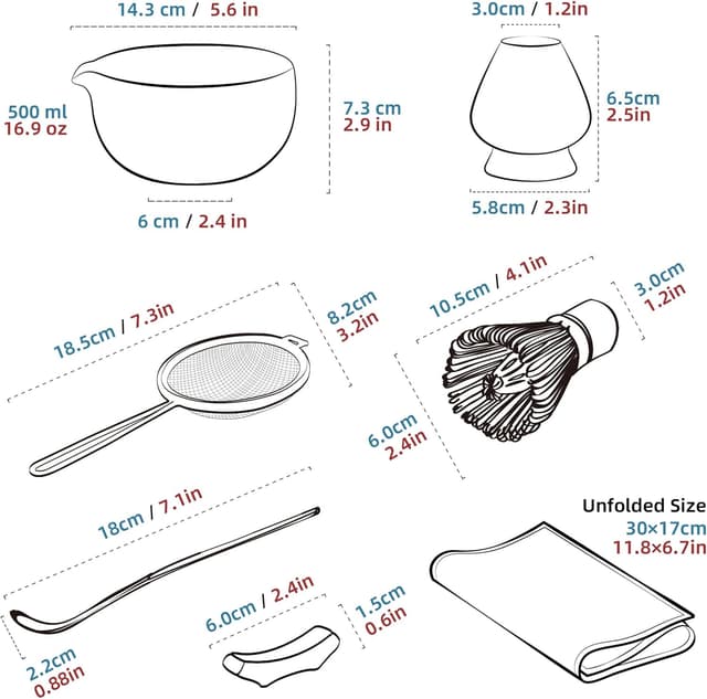 Thumbnail 6 de TEANAGOO set matcha 7 pezzi, chawan da 510 ml