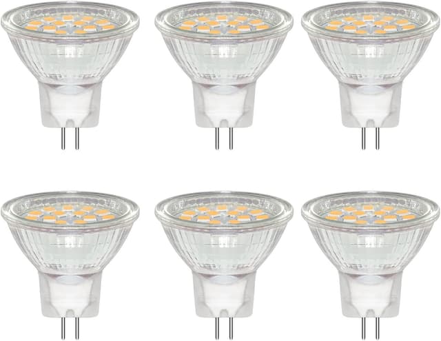 Detalle de Caldarax 6x Lampadine Spot GU4 LED 3W 3000K (MR11) 12V-24V, 300 lm, fascio 120°