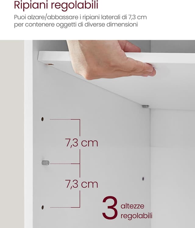 Thumbnail 6 de VASAGLE LHS009W14 panca scarpiera con seduta imbottita e 9 scomparti, bianco e grigio