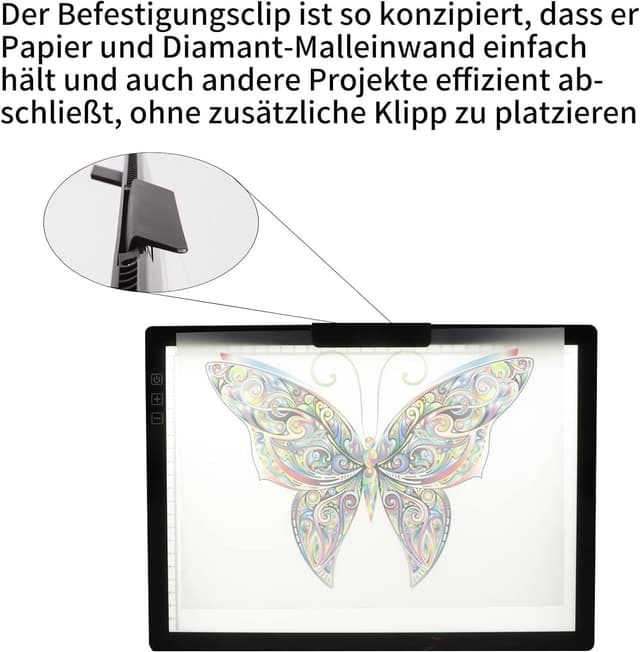 Detalle 2 de A4 LED Leuchttafel mit Akku, 6 Helligkeitsstufen