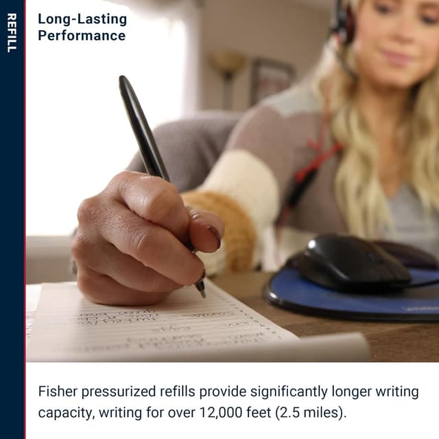 Detalle 2 de Recharge Fisher Space Pen noire pour stylo bille – pointe moyenne