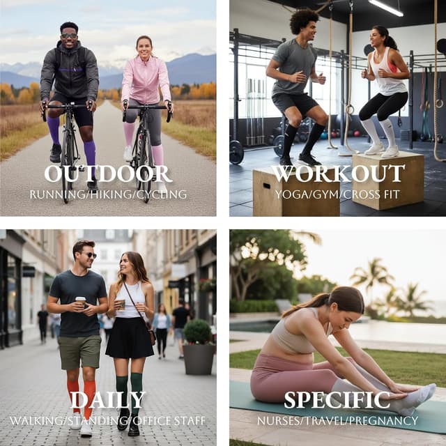 Thumbnail 6 de Compression Socks 15-20mmHg Knee High