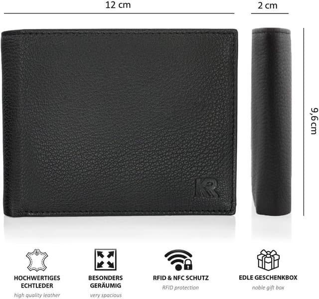 Thumbnail 3 de KRONIFY Leder Geldbörse Herren I RFID Schutz 13 Karten