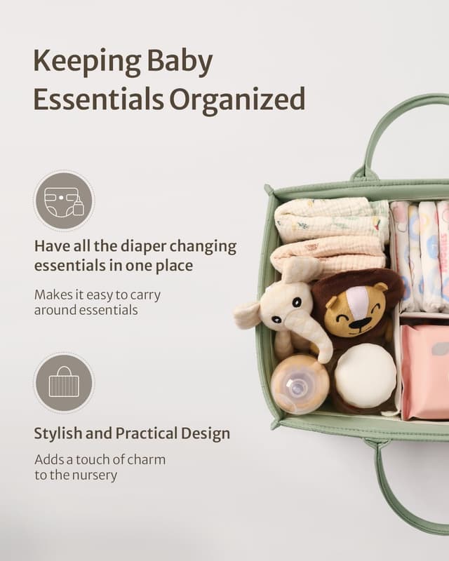 Thumbnail 1 de Blissful Diary Baby Diaper Caddy Organizer