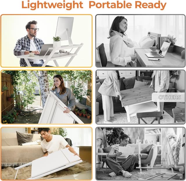 Thumbnail 4 de GreenForest Folding Desk No Assembly Required