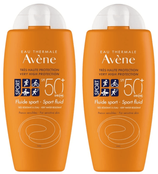 Detalle de Avène Solar Fluido Sport SPF50+ 🏖️ 2x100 ml Protección Solar