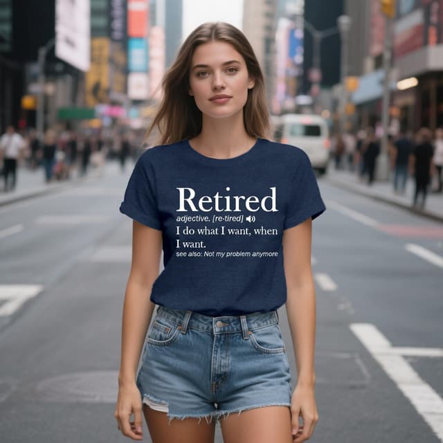 Detalle de Qskall Retirement T Shirts for Women – Grandma Retired Tee with humorous slogan