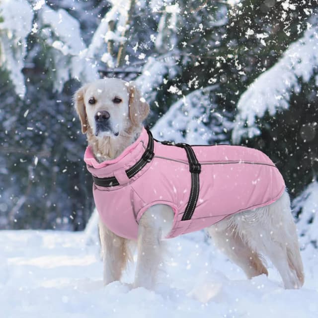 Thumbnail 6 de Lelepet Dog Coat with Harness Built In Water-Resistant Pink 3XL