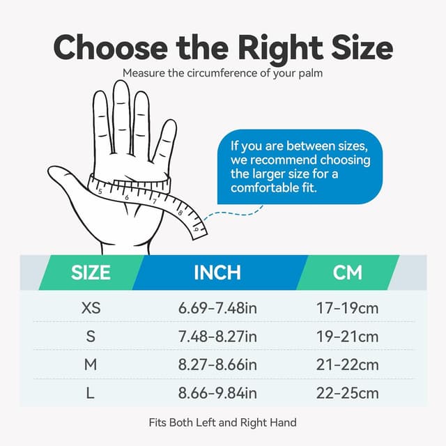 Detalle de AGPTEK Carpal Tunnel Wrist Support for Night Sleep (Night-Use Fitted Splint, Cushioned Pads) – Size S