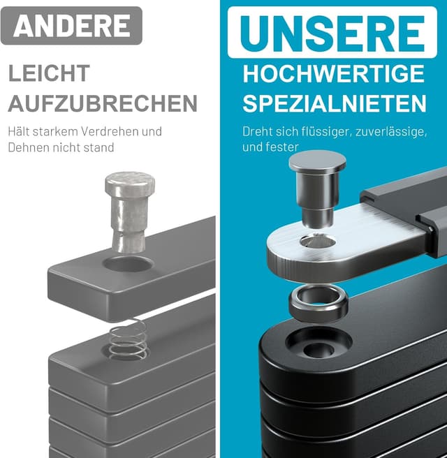 Detalle 2 de TECHCYC Faltschloss für Fahrräder mit 3 Schlüsseln, gehärteter Carbonstahl & Halterung (120 cm)