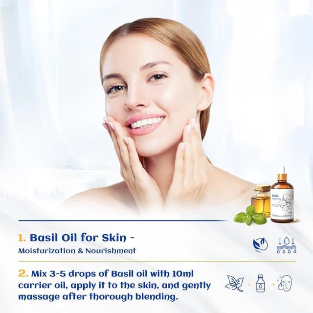 Thumbnail 2 de HIQILI 100ML Aceite Esencial de Albahaca 🌿 Natural Puro