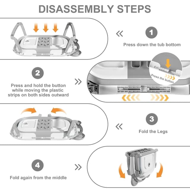 Thumbnail 4 de MoreFeel Collapsible Baby Bathtub with Thermometer