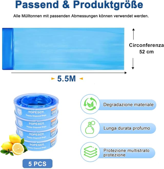 Detalle 2 de TopEsct Ricarica mangiapannolini 5 pezzi