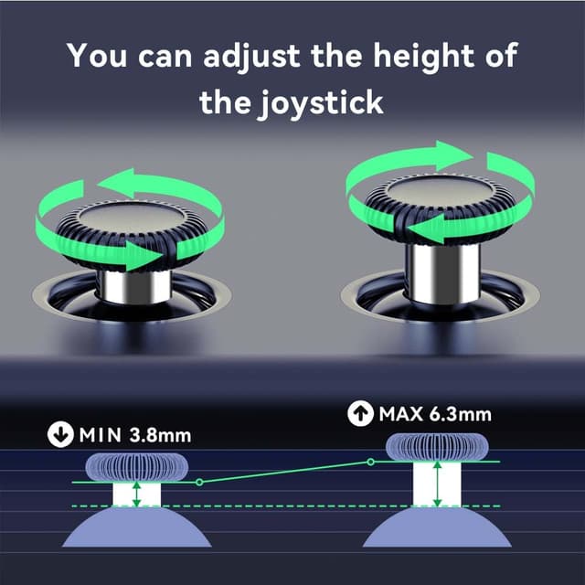 Detalle 2 de ShanWan Handy Controller für Android/iOS (iPhone 15) – Bluetooth-Smartphone-Gamepad mit höhenverstellbarem Joystick
