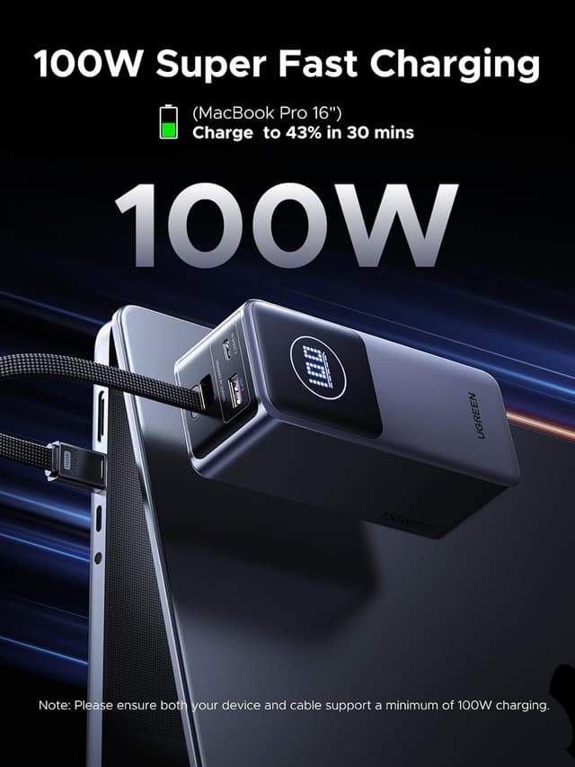 Detalle 2 de UGREEN Nexode Power Bank 20000mAh 130W