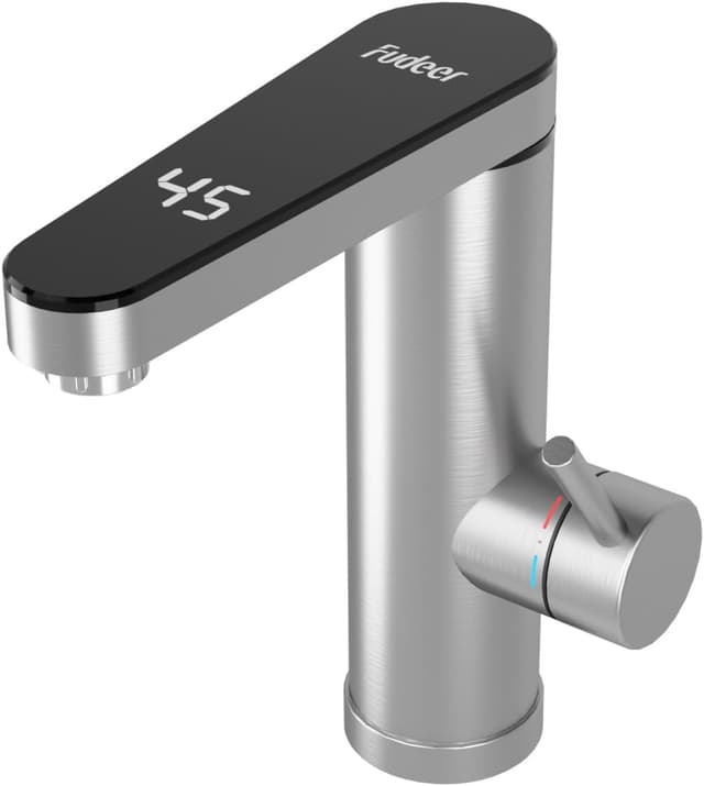 Detalle de Fudeer Instant Hot Water Faucet 220V (3.3KW) — electric bathroom tap with digital display, 30–45℃