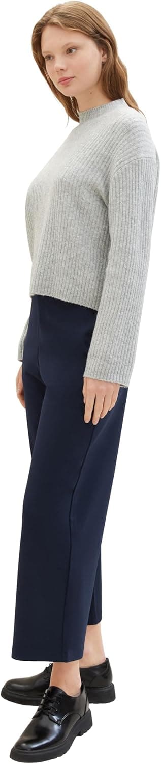 Thumbnail 5 de TOM TAILOR Denim Pantalon femme en tissu doux : coupe culotte à jambe recte et longueur acortée