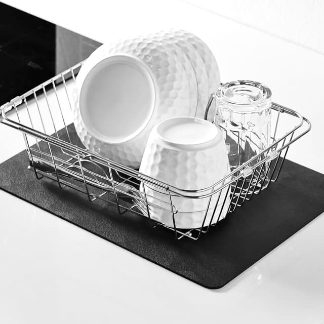 Thumbnail 6 de KitchenRaku tappetino per macchina caffè 40x50 cm: scolapiatti assorbente da cucina (nero)