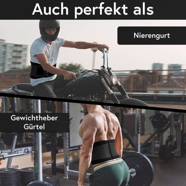 Detalle de VIGO SPORTS Rückenbandage (waschmaschinenfest) – wärmender Nierengurt mit Stützzonen gegen Rückenschmerzen