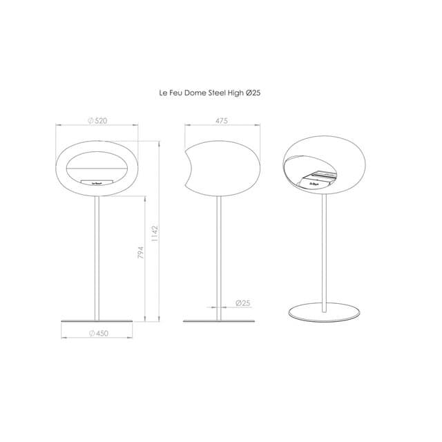 Thumbnail 5 de LE FEU Ground Steel biochimenea 3,0 kWh