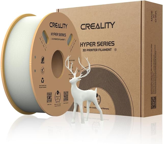 Detalle de Creality Official Hyper PLA Filament Weiß (1 kg) – Hochgeschwindigkeits-3D-Druckmaterial mit Maßgenauigkeit