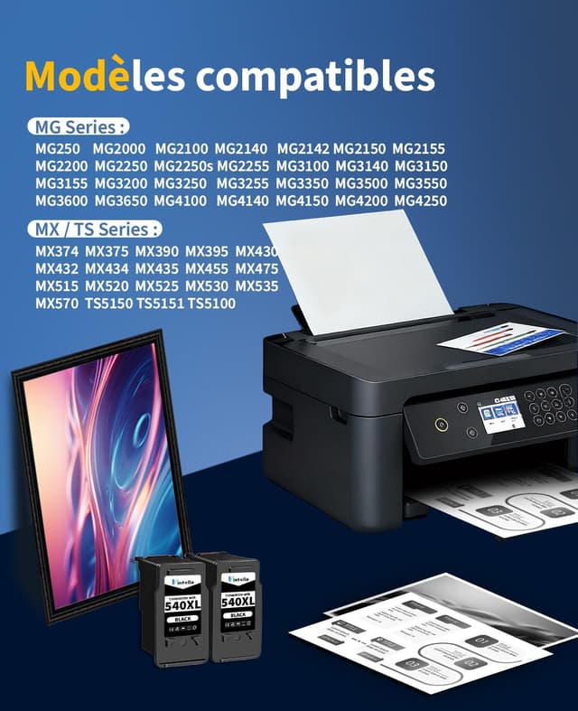 Detalle 2 de Cartouche encre noir Canon 540XL 610 pages