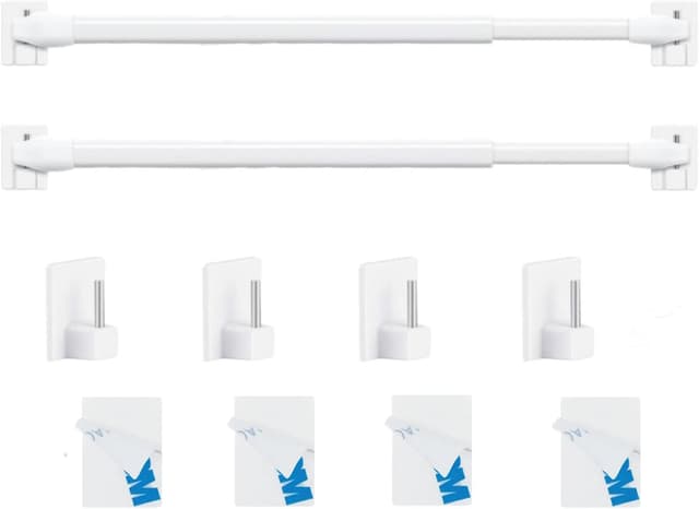 Detalle de Vitragestange ausziehbar 80-130 cm, 2er Set