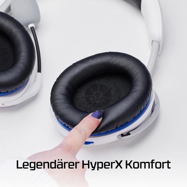 Detalle de HyperX Cloud Stinger 2 – kabelgebundenes Gaming-Headset für PlayStation, leicht & mit drehbarem Mikrofon (weiß)