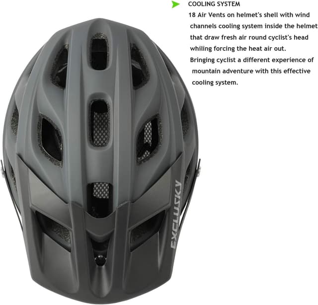 Detalle de Exclusky MTB Helmet for Adults (CPSC certified, 18 vents, lightweight design)
