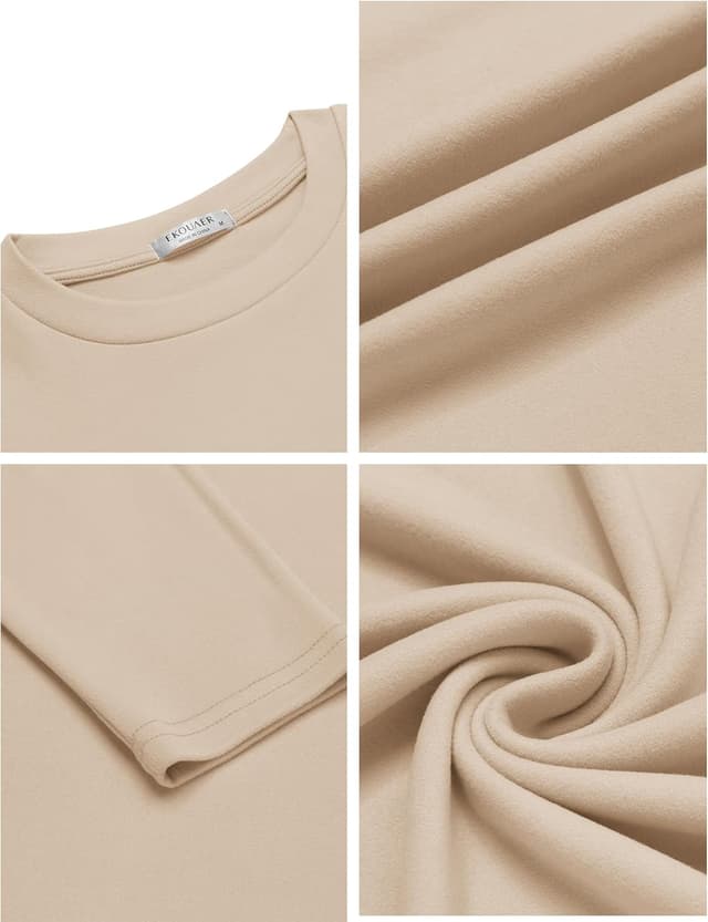 Detalle de Ekouaer Men’s Thermal Top (Long Sleeve) – Fleece-Lined Base Layer, 1pk or 2pk