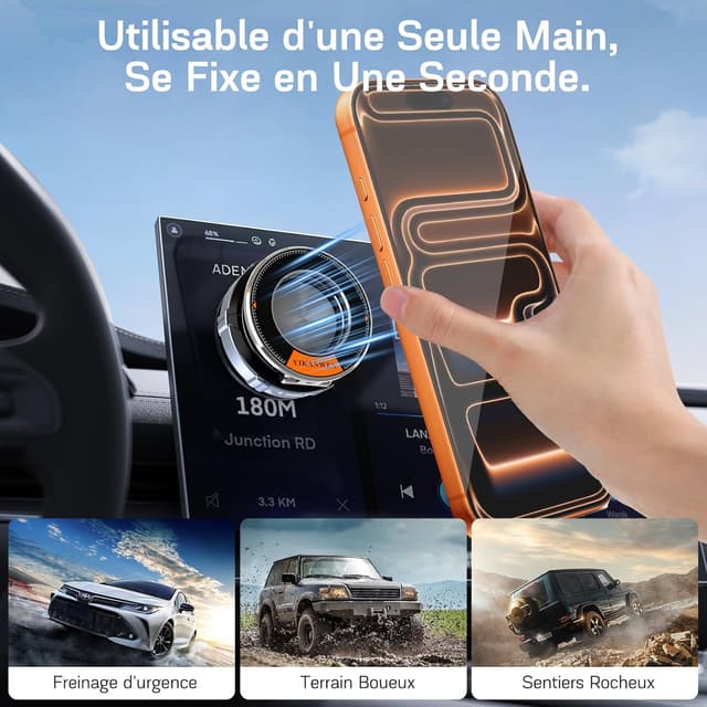 Thumbnail 6 de YIKANWEN Support téléphone voiture 16 kg