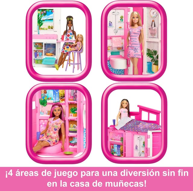 Thumbnail 4 de Barbie Apartamento Plegable 4 Estancias con Muebles 🏡