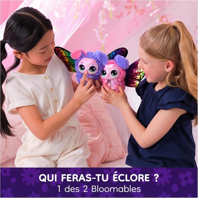 Detalle de HATCHIMALS Bloomables Ma Fleur Magique PuppyFly : peluche interactif à transformation (100 sons & réactions)