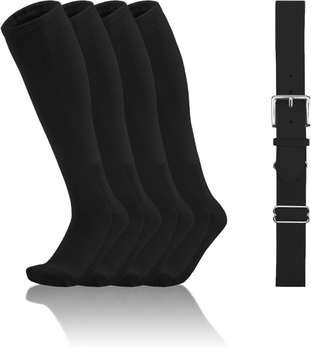 Imagen de QBK Toddler Baseball Socks and Belt Combo 2 Pairs en OfertitasTOP